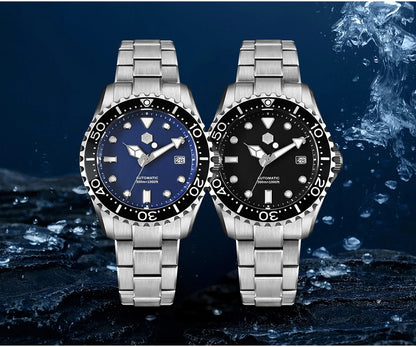 San Martin New 40mm Diver Watch YN55 Enamel Dial Classic Luxury Men Automatic Mechanical Watches Sapphire Waterproof 300m SN0009