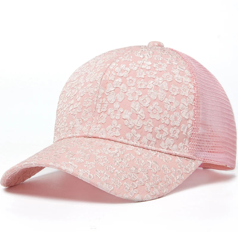 CNTANG 2024 New Print Mesh Caps Fashion Women Baseball Cap Summer Outdoor Casual Sun Hat For Female Hip Hop Girls Snapback