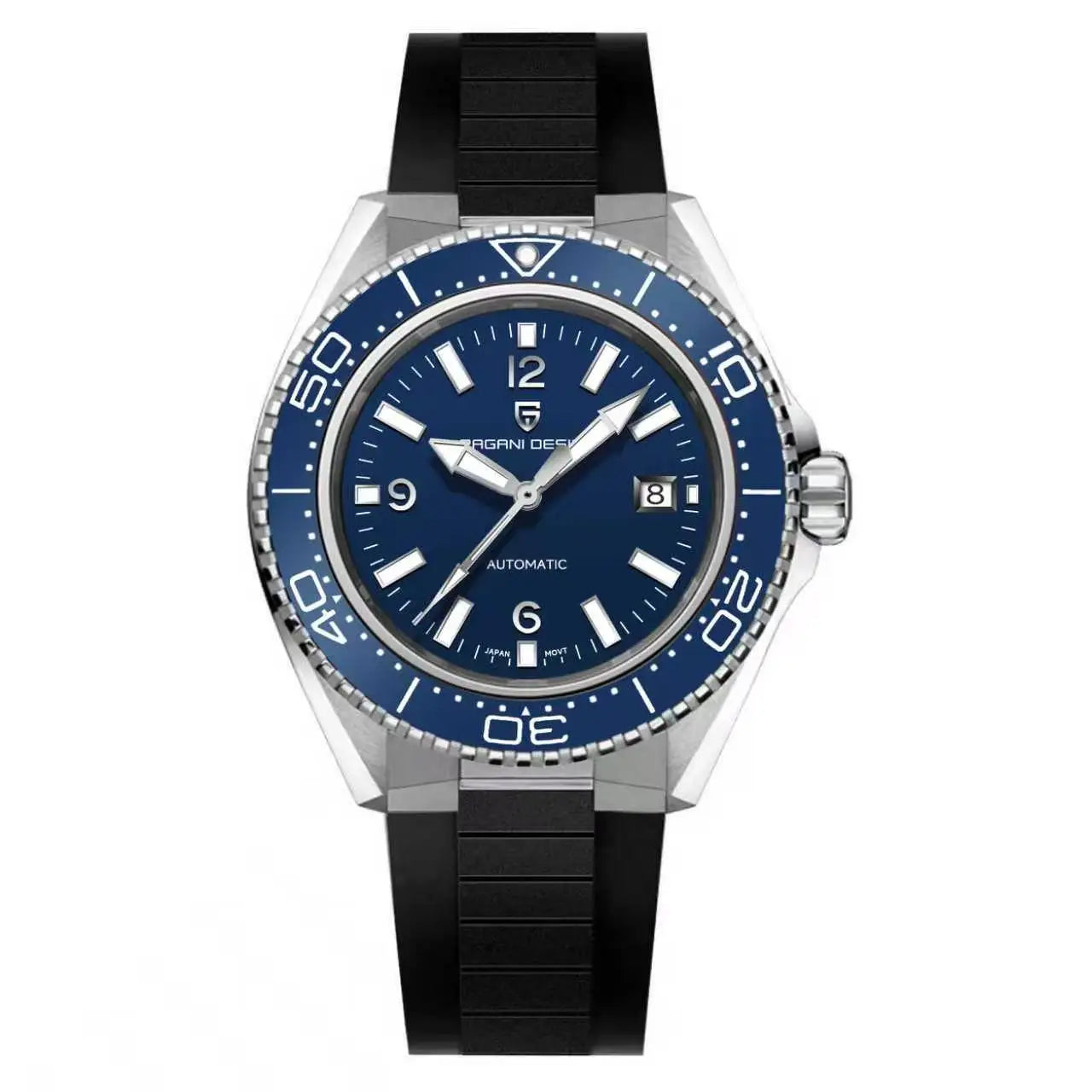Pagani Design New Men's Mechanical Watch Luxury Sapphire Stainless Steel 100m Waterproof Ceramic bezel Automatic Watch