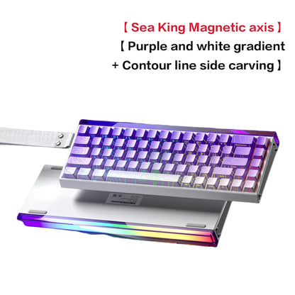 Tastiera meccanica gaming AULA HERO 68 HE con asse magnetico RT, cablata, illuminazione RGB, polling rate 8K e incisione laterale