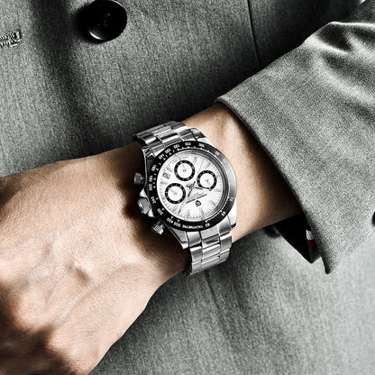 2025 PAGANI DESIGN  New PD1644 Meteorite Dial Fashion Men Quartz Wristwatches 100M Sapphire Glass Chronograph relogio masculin