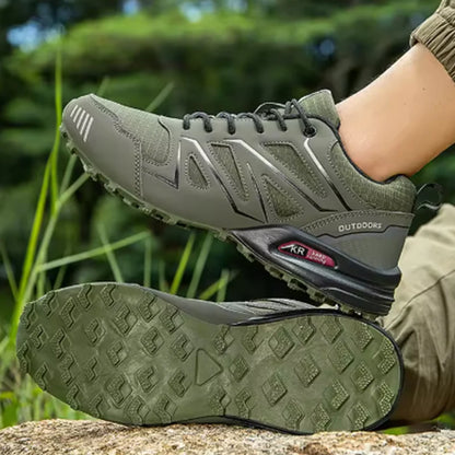2025 New Men Hiking Shoes Outdoor Waterproof Sports Shoes Comfortable Leather Hiking Training Boots Large Size Tactical Shoe Men