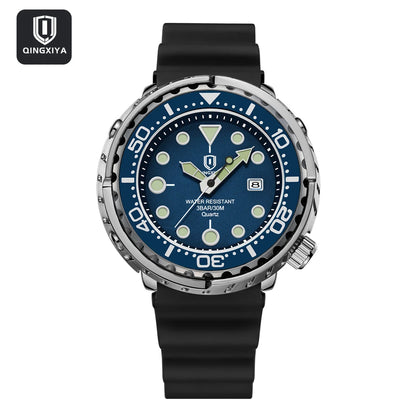 QINGXIYA Sports Men Quartz Watch Silicone Strap Waterproof Luminous Date Wristwatch Mens Military Clock Man Relogio Masculino