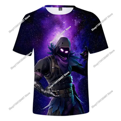 Battle Royale 3D Fortnite T-shirt Tees Men and Women Boys Girls Victory Cartoon Tops Teen Clothes Kids Hero Game Tees Tops