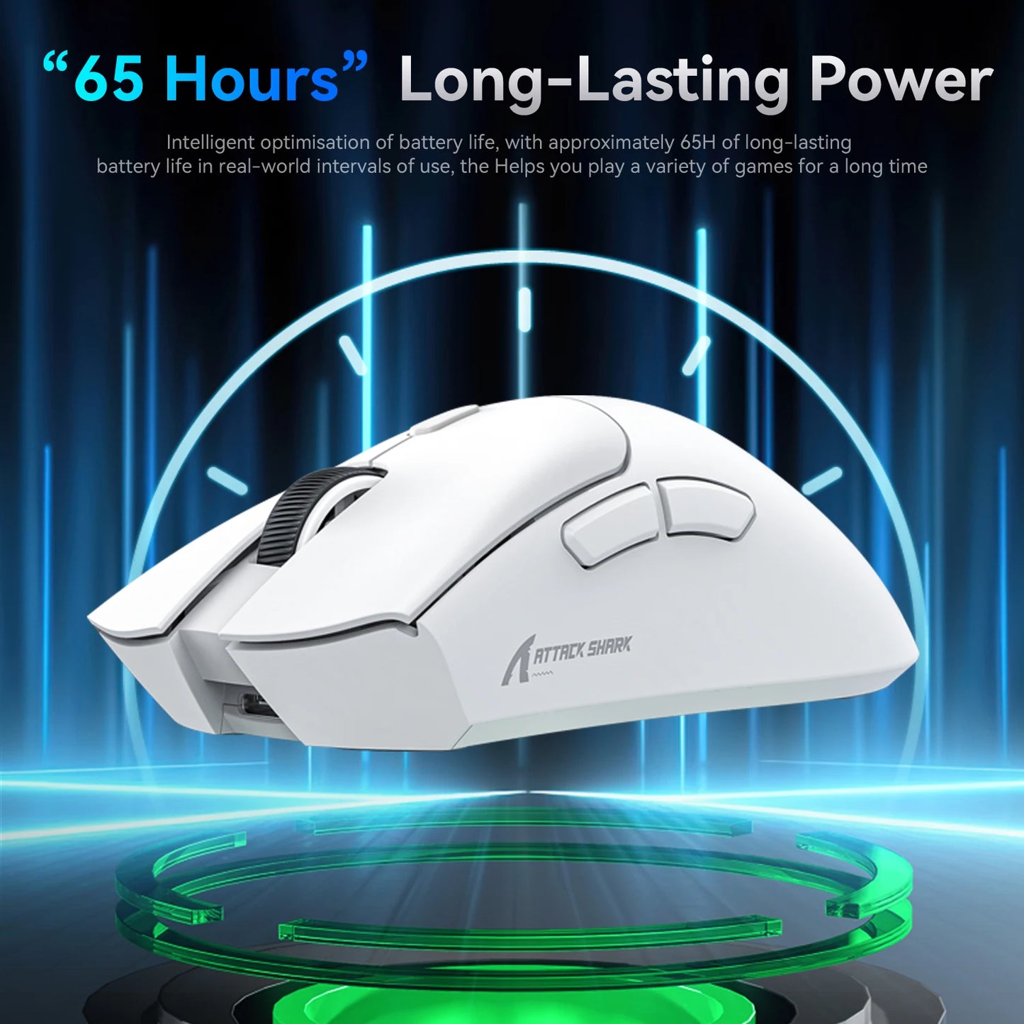 Attack Shark R1 Wireless Mouse Bluetooth Gaming Mouse,Viral Mouse Reviewed by Influencers PAW3311 Sensor,1000Hz Return-rate