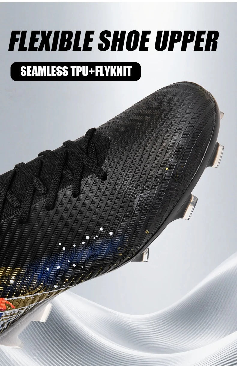 Nuovi scarpini da calcio da uomo, tacchetti FG antiscivolo per allenamento, scarpe da calcio con tacchetti lunghi, da partita, ultraleggeri, per outdoor, dropshipping