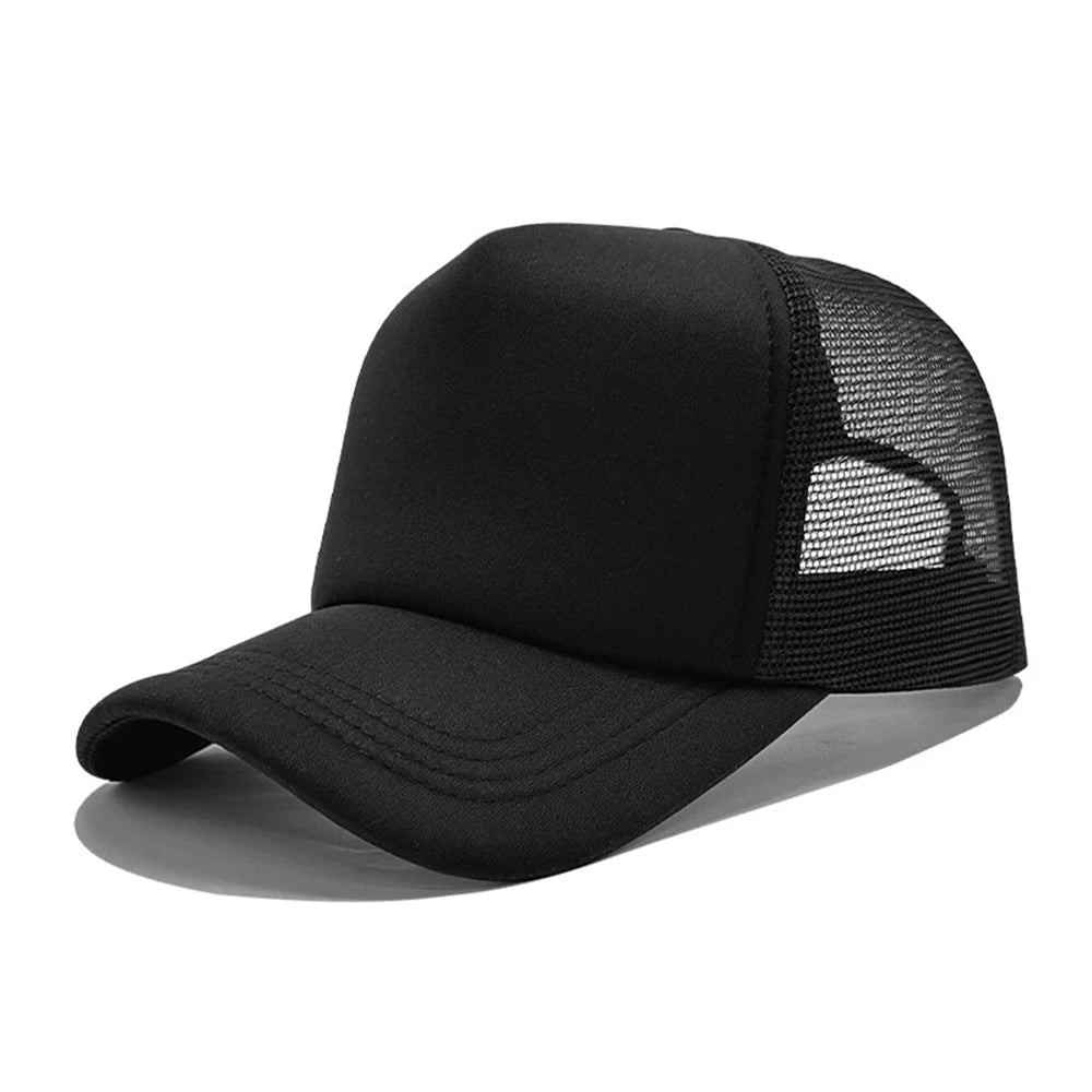 Unisex kapa, ležerna jednobojna mrežasta bejzbol kapa, podesiva s kopčom, snapback kape za žene i muškarce, hip hop trucker kapa, ulična moda, kapa za tatu
