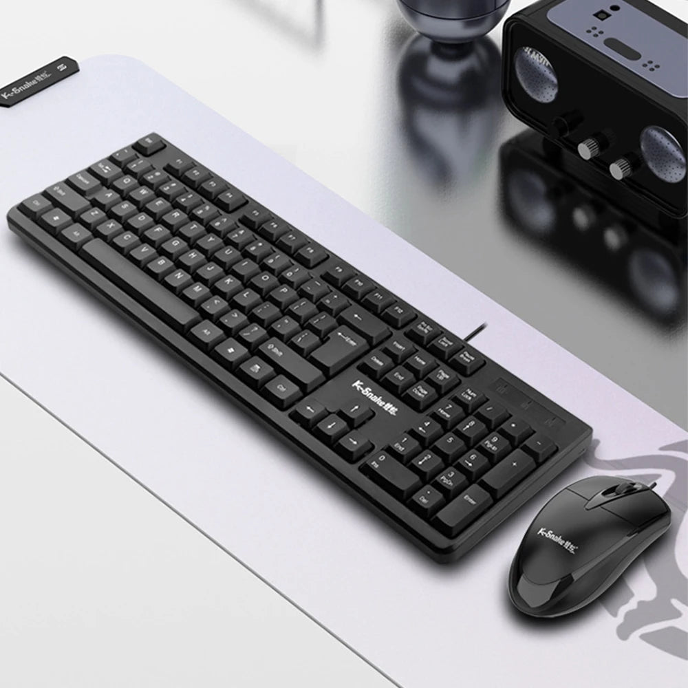 Nuova tastiera USB cablata per PC e notebook con mouse ottico cablato per Windows, Mac OS, desktop, laptop e PC