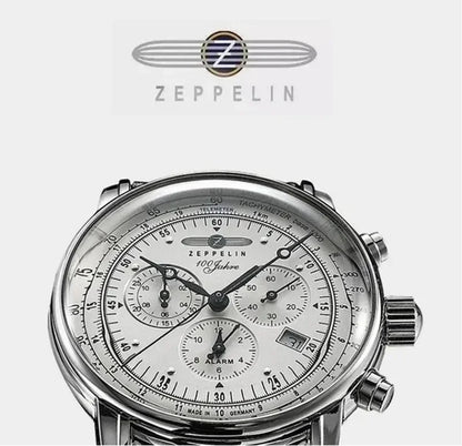 Zeppelin Airship Automatic Date Mens Leather Band Fashion Luxury  Business Casual Men Watches Gift Men's Waterproof Watch
