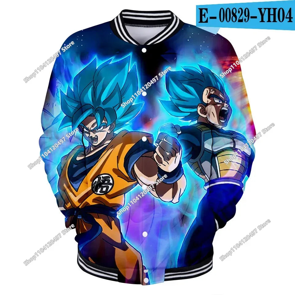 Nova japanska anime Dragon Ball Z sveučilišna jakna, jesenska ležerna majica s kapuljačom, kaput-jakna, brendirana bejzbolska jakna