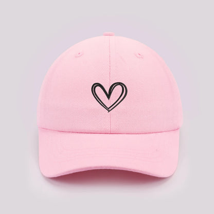 Cartoon heart-shaped Baby Baseball Cap Cute Solid Color Toddler Sun Hat with Ears Summer Adjustable Kids Boy Girl Peaked Cap ﻿