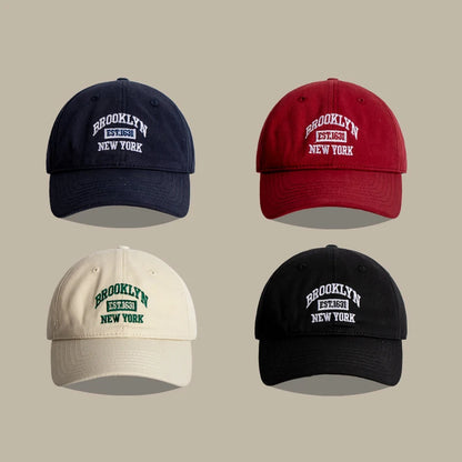 Soft Cotton Letter Embroidered Baseball Cap For Women Men Casual Outdoor Sports Curved Brim Visor Hats Unisex Hip Hop Dad Caps