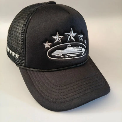 New Unisex Pentagram Baseball Hats Hip Hop Adjustable  Breathable Personal Sunshade Mesh Versatile Street Fashion Trucker Caps