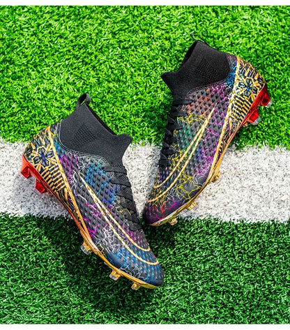 Chaussures de football pour enfants, crampons de football pour garçons et filles, chaussures de sport d'extérieur légères, durables et antidérapantes pour les jeunes