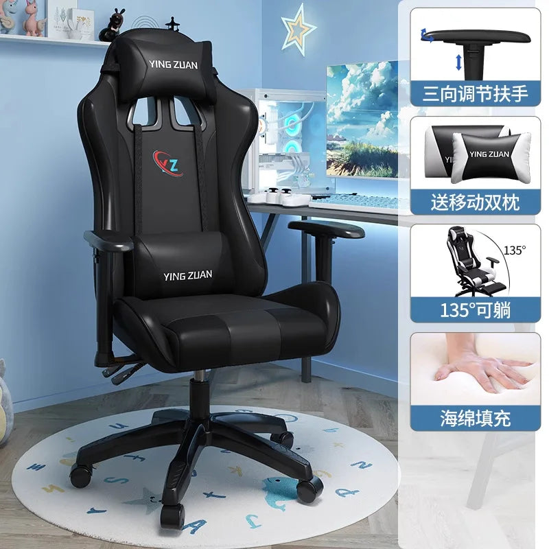 Gaming stolica Računalna stolica Udobno podesivo sjedalo za opuštanje Game LIVE Za studentski dom i kućnu upotrebu Ergonomski dizajn za dugotrajno sjedenje