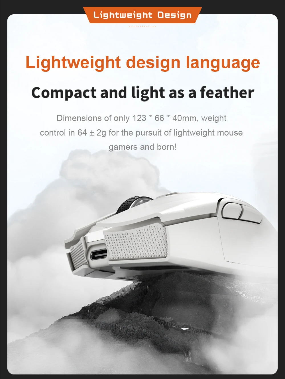 Motospeed Darmoshark N3 Pro Bluetooth vezeték nélküli gamer egér, dupla 8K, hárommódú, újratölthető, PAW3395, 64g, ergonomikus gamer egér