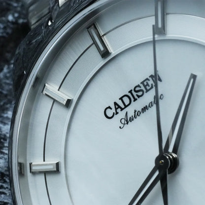 CADISEN Automatic Mechanical Ultra-thin Wriswatch MIYOTA 9015 Top Brand Luxury Curved Single-dome Sapphire Crystal Watch Man