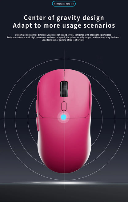 Gamingmus Bluetooth-mus uppladdningsbar gamermus PAW3395 lätt ergonomisk trådlös mus för esport