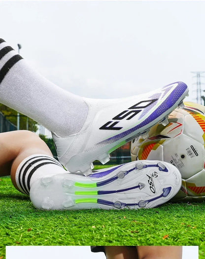 New Men Football Boots Non-Slip Boys Soccer Shoes Grass Cleats High-quality Match Sneakers Hot-selling Outdoor High-top Light