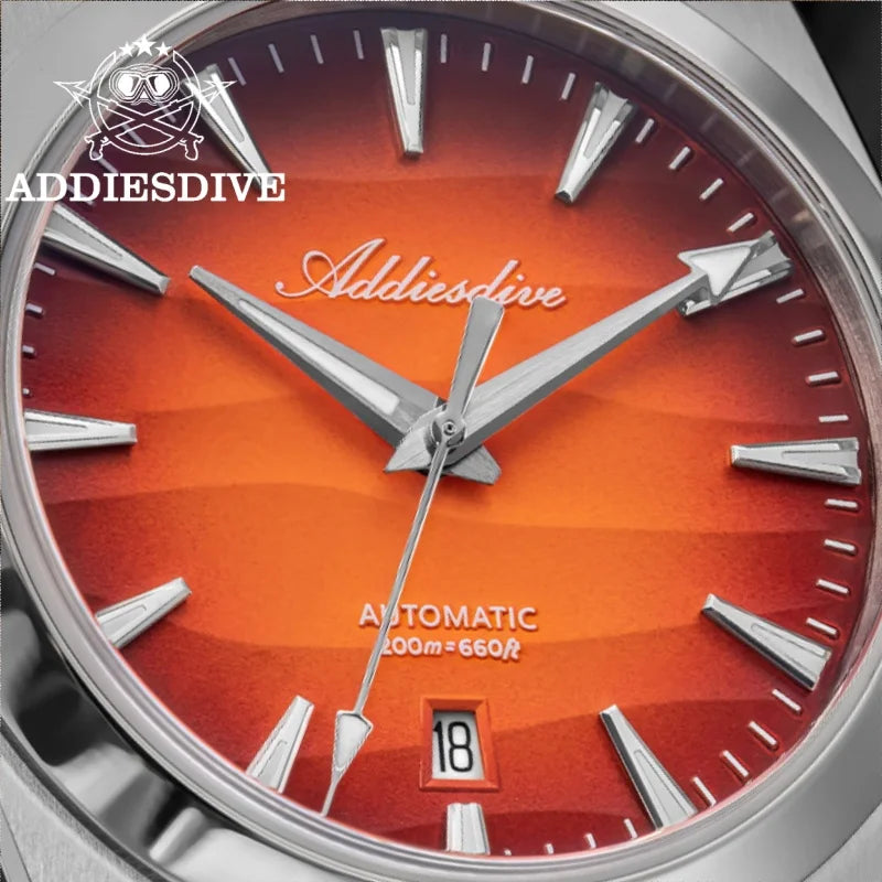 ADDIESDIVE NEW 39mm Men's Desert Texture Watch 200m Diver Sapphire Crystal AD2540 BGW9 Blue Luminous  Mechanical Automatic Watch