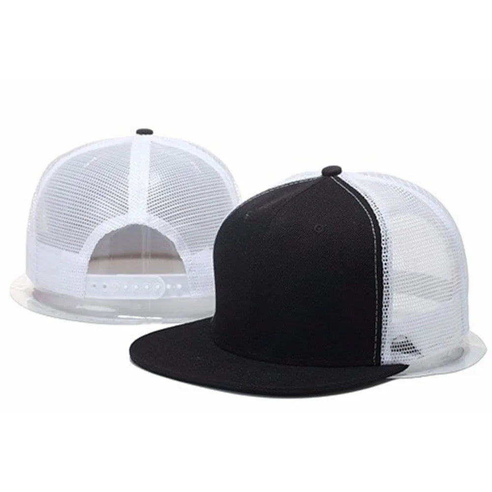 Men Caps Flat Hat Hip Hop Snapback Fancy Rivet Baseball Cap Street Dance Cap Trendy Mesh Visor Youth Boys Girls