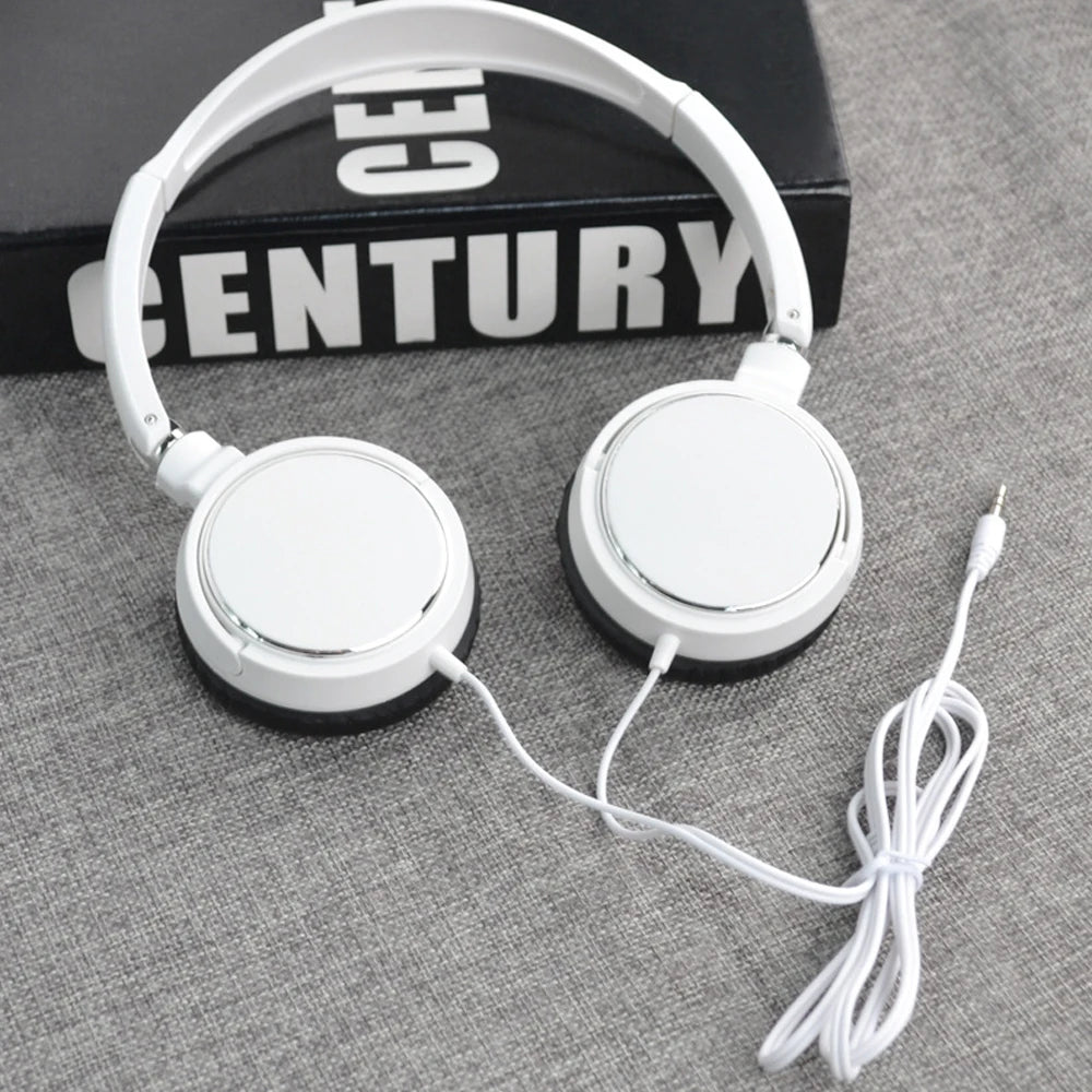Casque universel sur l'oreille pliable filaire écouteurs HiFi stéréo son Portable casque 3.5mm casque HiFi stéréo son
