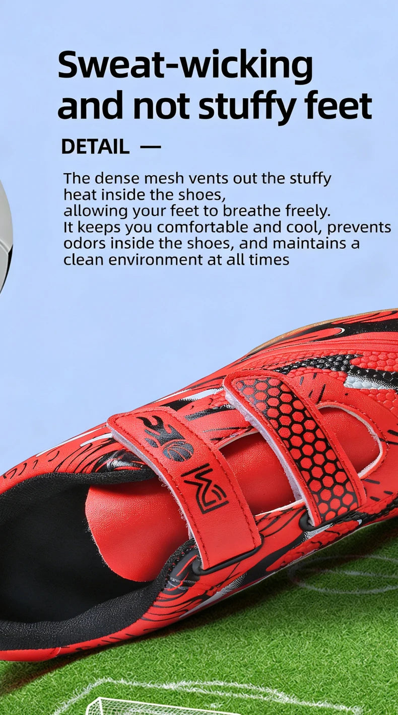 Zapatillas de fútbol infantiles para colegio, botas de fútbol profesionales con tacos para césped, calzado deportivo de entrenamiento para niños, botas de futsal y fútbol outdoor 28-38