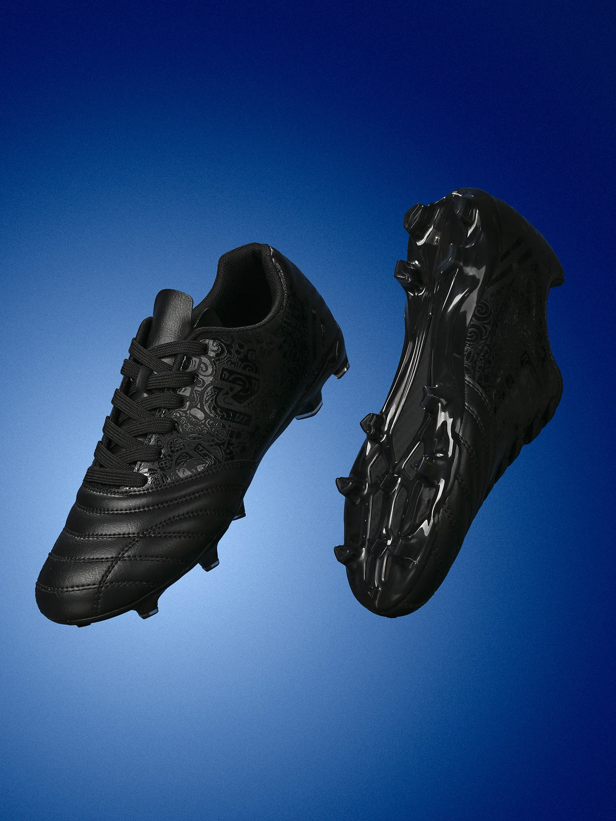 Chaussures de football AG FG pour hommes, tige en PU souple, structure de crampons renforcée, pour adultes, pour les matchs et entraînements de football en plein air sur pelouse.