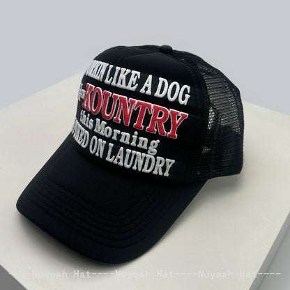 New Unisex Color Block 3D Printed Letter Baseball Hats Sunshade Hip Hop Breathable personal Trucker Caps Mesh Versatile fashion