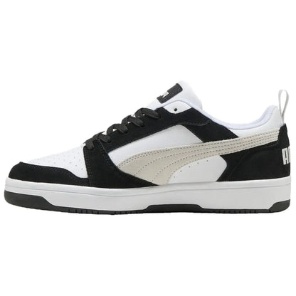 Baskets Puma Rebound V6 Low SD, noir et blanc, 402262-01