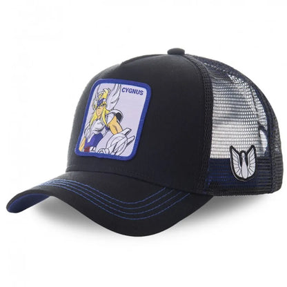 Anime Saint Seiya Cotton Baseball Cap Adjustable Men Women Hip Hop Mesh Trucker Mesh Summer Sun Shading Breathability Cap Hat