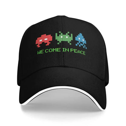 Videojuego de disparos «Space Invaders» «Venimos en paz» Gorra resistente para todas las estaciones Gorra de verano para mujer