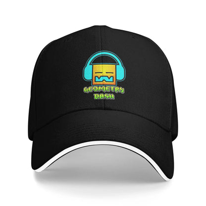 Geometry Game Dash Baseball Cap Casual Unblocked Level Sandwich Hat for Men Women Breathable Headwear Activities