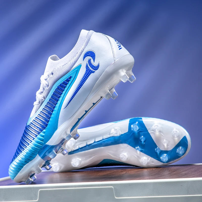 Nouvelles chaussures de football pour hommes, crampons longs antidérapants et respirants pour le sport en extérieur, idéales pour l'entraînement et les matchs, confortables pour adultes