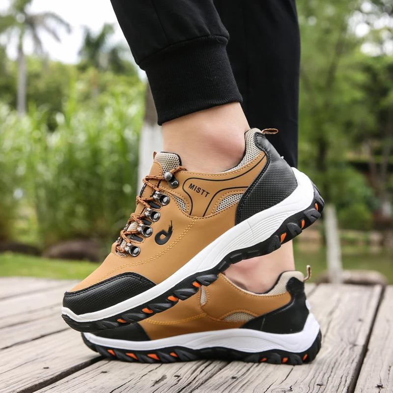 Chaussures décontractées pour hommes, baskets d'été respirantes pour la randonnée et la marche, baskets d'extérieur ultralégères en cuir à enfiler pour l'escalade et le trekking 2026