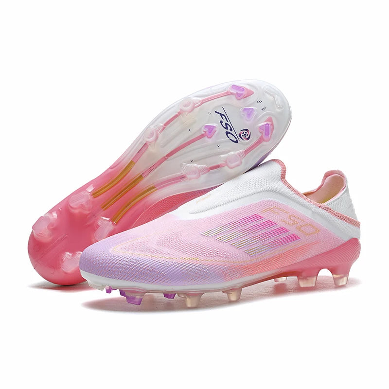 Men Soccer Shoes Training Football Boots Indoor Sneakers TF Long Spikes Match Futsal Ultralight Breathable Cleats Drop Shipping