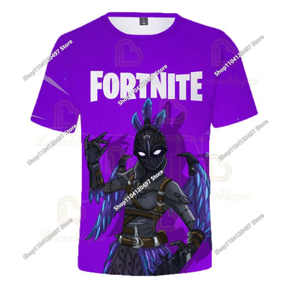 Children's Summer T Shirt Battle Royale Fortnite Hero Victory 3d T-shirt Tees Boys Girls Baby Clothes
