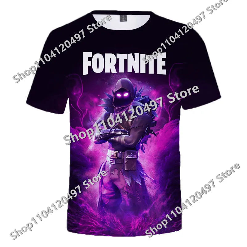 Japán anime Fortnite nyári póló férfiaknak és nőknek, Battle Royale, rövid ujjú, hétköznapi, kényelmes, laza Harajuku streetwear