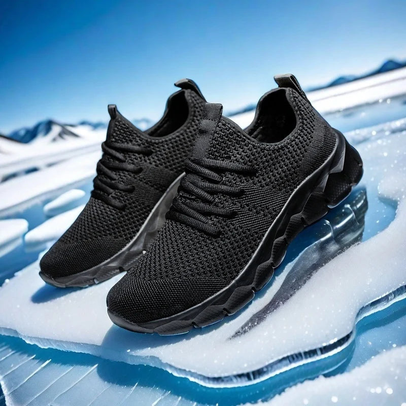 Heren sneakers van mesh, lichtgewicht damesschoenen, casual platte schoenen, heren hardloop- en sportschoenen, zachte tennisschoenen, ademende herensneakers