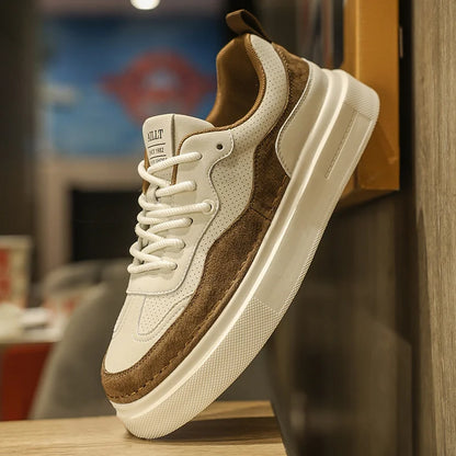 2025 Korean Edition Fashion Men's Casual Shoes Urban Design Slim Fit Low Top Sneakers Breathable Mesh for Streetwear 39-44