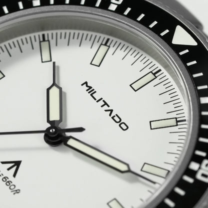 MILITADO  ML25 Quartz Dive Watch VH31 Sweep Second Sapphire Crystal 200M Waterproof BGW9 Lume Ceramic Bezel Men Watch