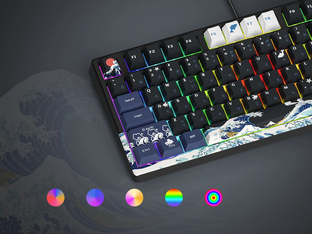 Teclado gamer Womier S-K80 com ecrã OLED a cores, teclado mecânico gaming hot-swappable com montagem gasket, teclado RGB personalizado