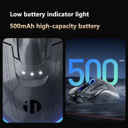 INPHIC Super Racing Car Series Wireless Bluetooth Gaming Mouse 500mA Battery Level Display Light Effect Customization