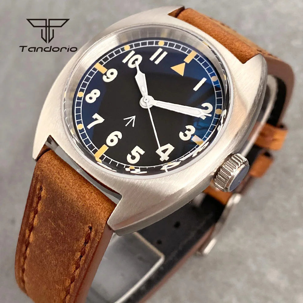 Tandorio 36mm Dive Military Automatic Miyota8215 Mechanical Watch for Men Domed Sapphire Unisex Wristwatch 20BAR Waterproof Lume