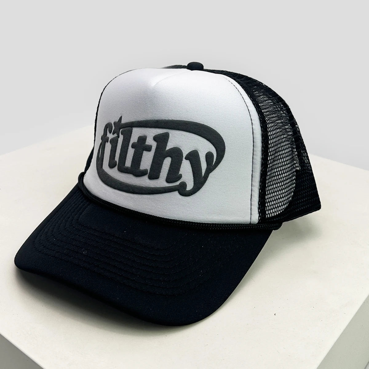 New Unisex Color Block filthy Letters Baseball Hats Sunshade Color Block Breathable Personal Trucker Caps Versatile Mesh Fashion