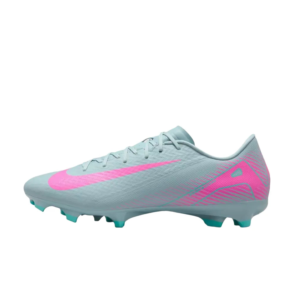 Botas de fútbol Nike Mercurial Vapor 16 Elite LV8 para hombre, FG: suaves, cómodas, para césped natural, blanco/azul HV4887-100