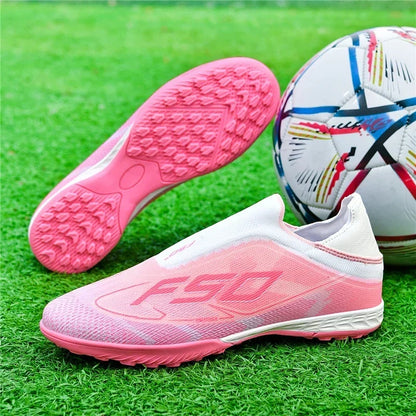 Nouvelles chaussures de football pour hommes, chaussures de futsal antidérapantes pour matchs en extérieur, chaussures de soccer ultralégères, chaussures de sport de haute qualité, chaussures à cheville haute et respira