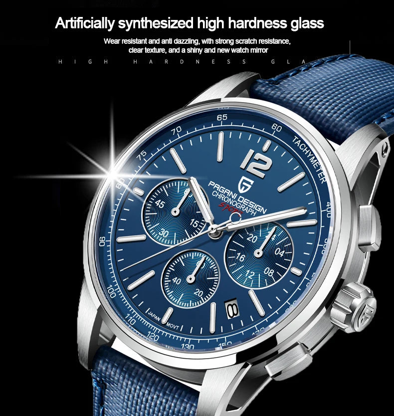 Pagani Design VK63 Fashion Men's Quartz Watches 41MM Top Sapphire Waterproof Sport 10 Bar Watch for men reloj hombre