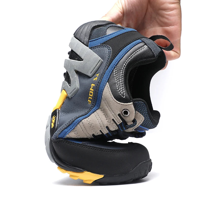 Scarpe da trekking per appassionati di attività all’aria aperta - Scarpe da trekking impermeabili da uomo - Scarponi da montagna - Scarpe tattiche da caccia nel bosco in vera pelle