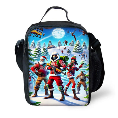Bolsa térmica infantil FortniteS New Game, aislada y de gran capacidad, para niños y niñas, estudiantes, picnic al aire libre, lonchera refrigerante reutilizable